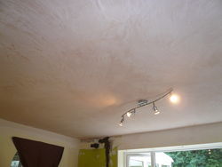 New ceiling plastered